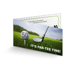 Einladungskarte zum Geburtstag Golf
